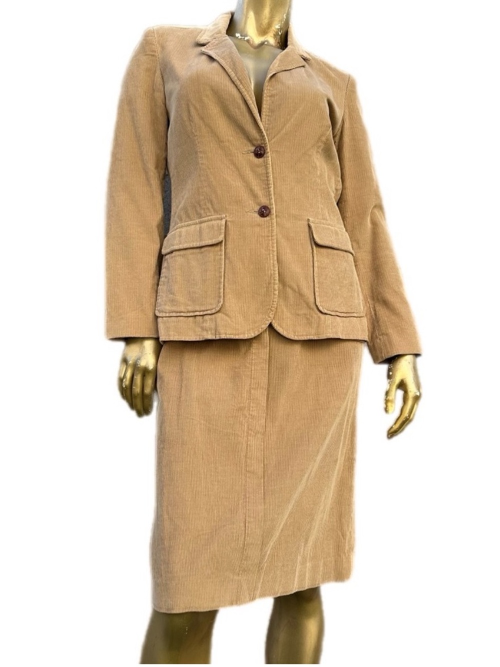 Vintage corduroy 2-piece set- blazer & pencil skirt skirt suit by Panther